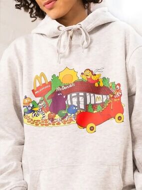 Peace Collective vintage McDonald’s hoodie L unisex ash McHappy Day collab 2023